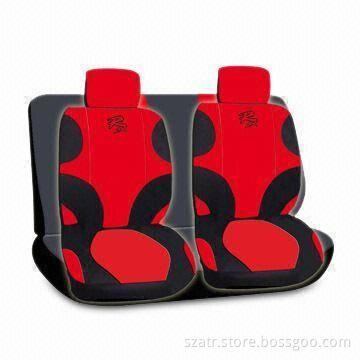 11-piece Set Seat Cover with Printed Logo, Made of Velvet and Mesh, Available in Various Colors
